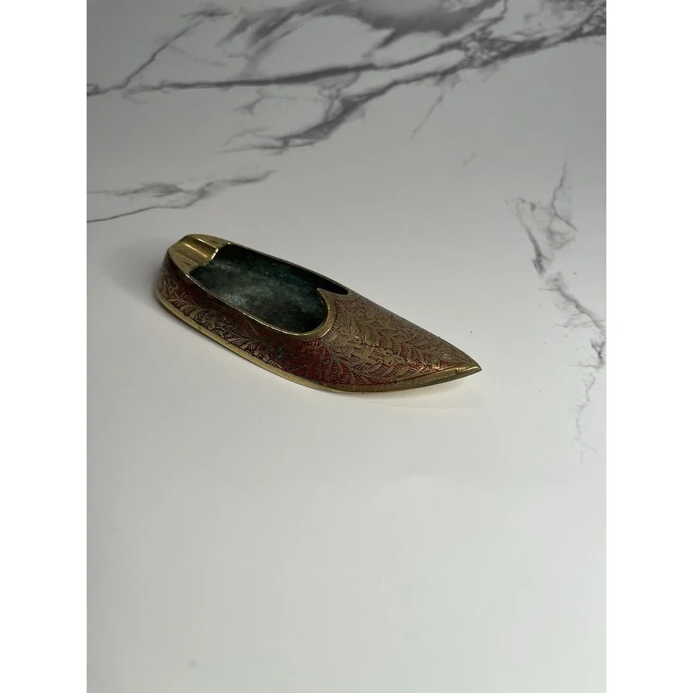 4 inch Brass Shoe Slipper Ashtray